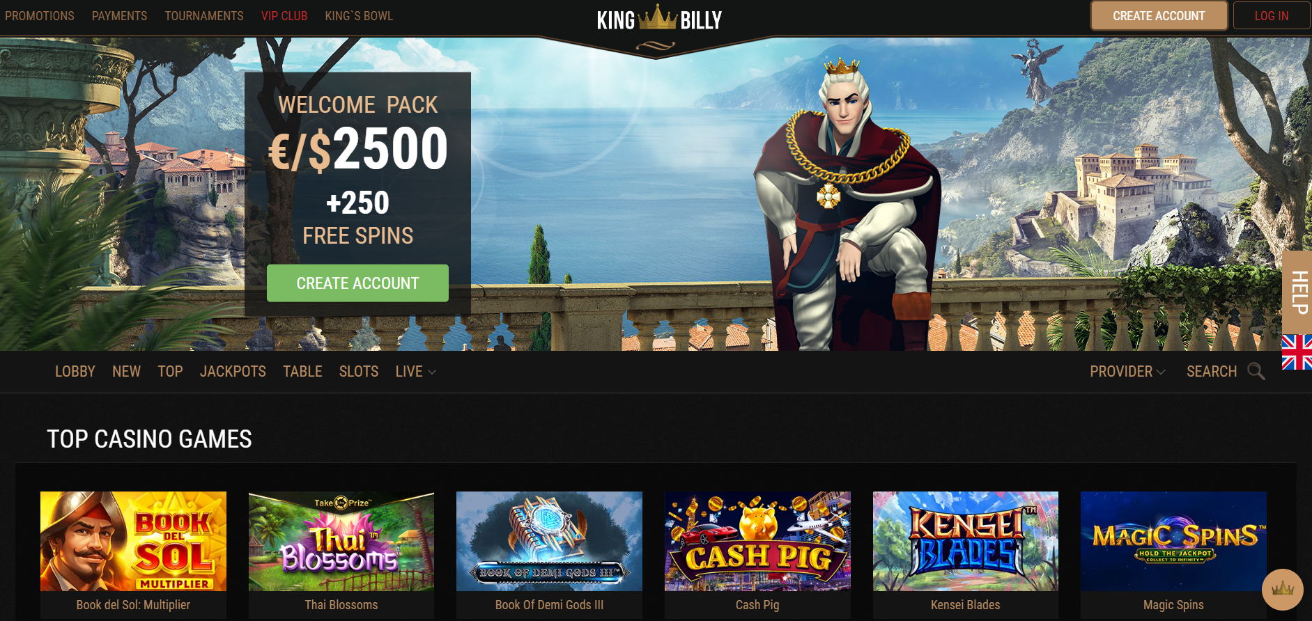 King billy casino