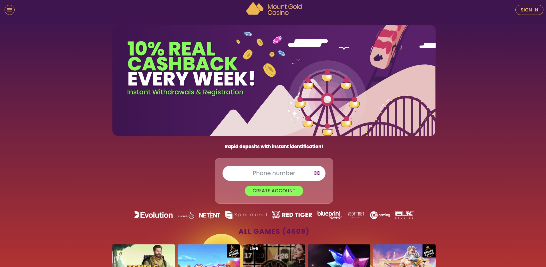 mount gold casino
