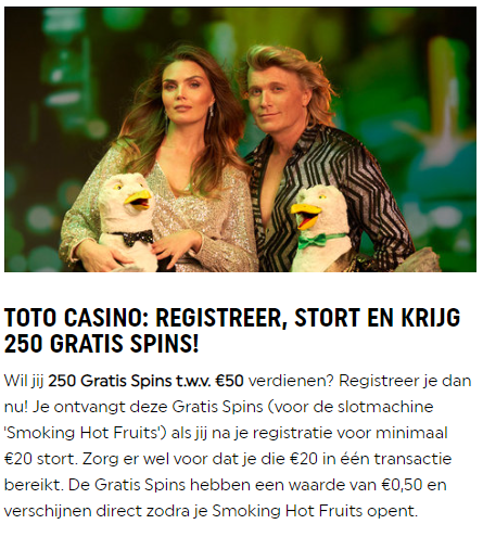 Toto welkomstbonus